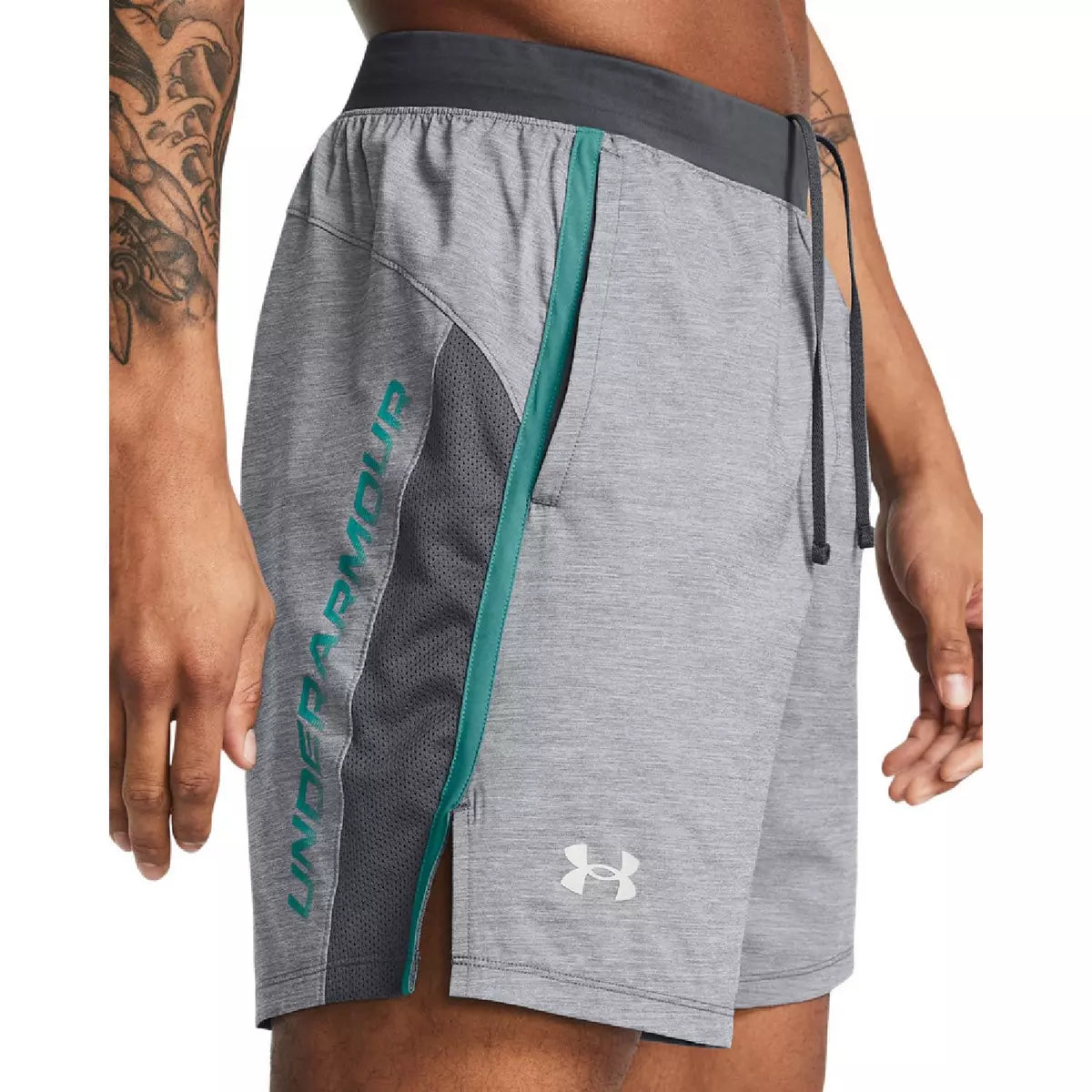 Under Armour Launch Reflective Shorts - Grey/Teal