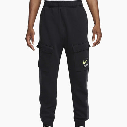 Nike Air Fleece Cargo Bottoms - Black/Neon Green