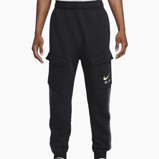 Nike Air Fleece Cargo Bottoms - Black/Neon Green