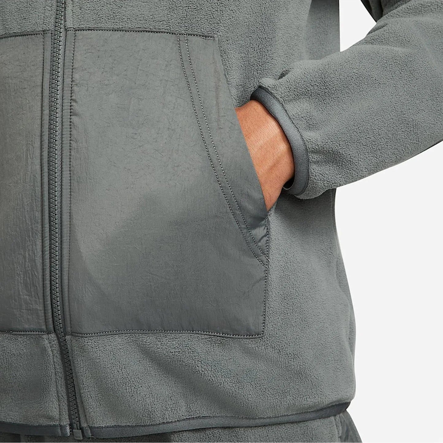 Nike Sportswear Essentials+ Fleece Full-Zip Hoodie - Grey