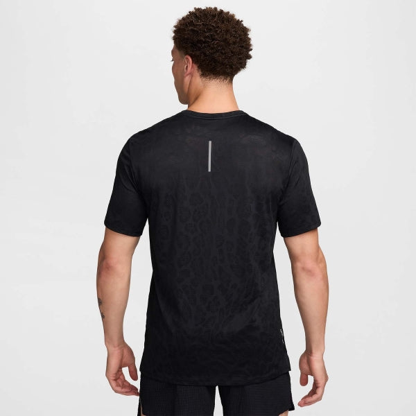 Nike Rise 365 Running Division Print T-Shirt - Black