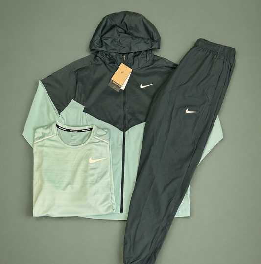 Nike 3 Piece - Windrunner, Bottoms & Miler - Seaweed/Cannon