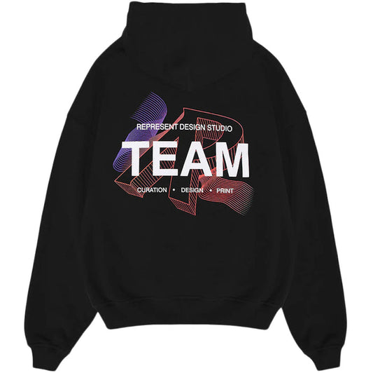 Represent Design Studio & Print House Hoodie - Black/Multi