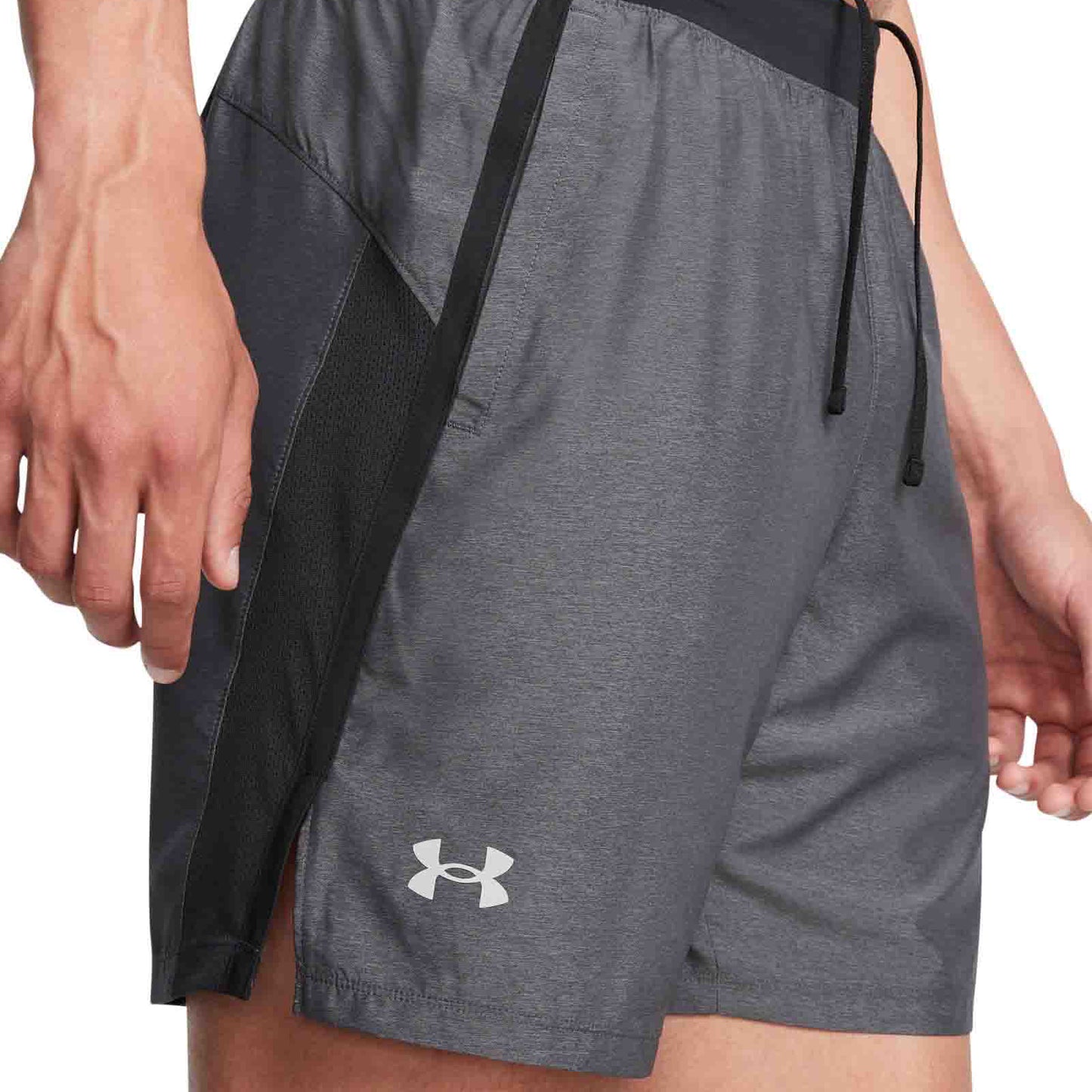 Under Armour Speed Pocket 5" Shorts - Heather Grey